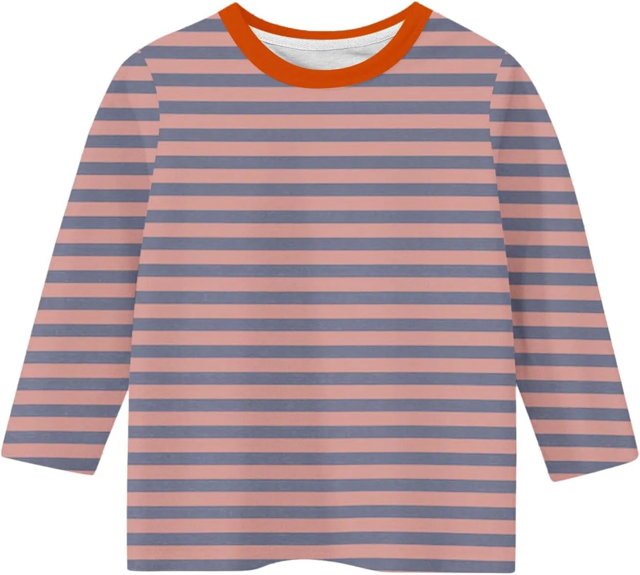 3/4 Length Sleeve Girls Tops Cute Graphic Tees Basic Crewneck Tops Trendy Blouses Back to School Outfits for Girls