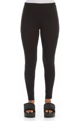 Flexi Edge Black Cotton Leggings