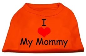I Love My Mommy Screen Print Shirts Orange XS (8)
