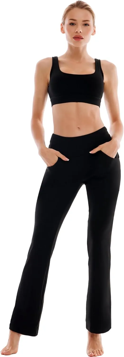 Ipletix Flare Leggings for Women-Bootcut Yoga Pants for Women High Waisted Flared Leggings Dress Pants