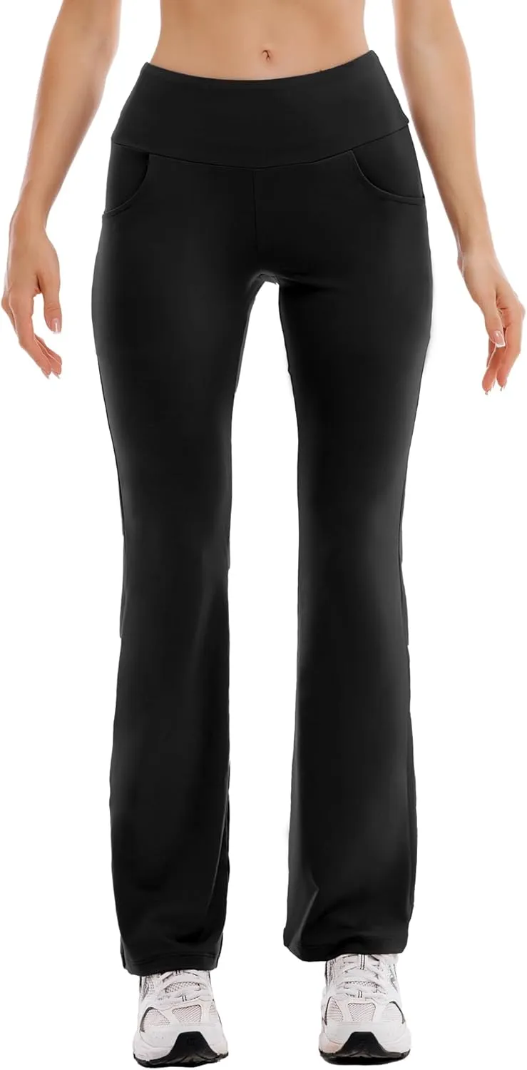 Ipletix Flare Leggings for Women-Bootcut Yoga Pants for Women High Waisted Flared Leggings Dress Pants