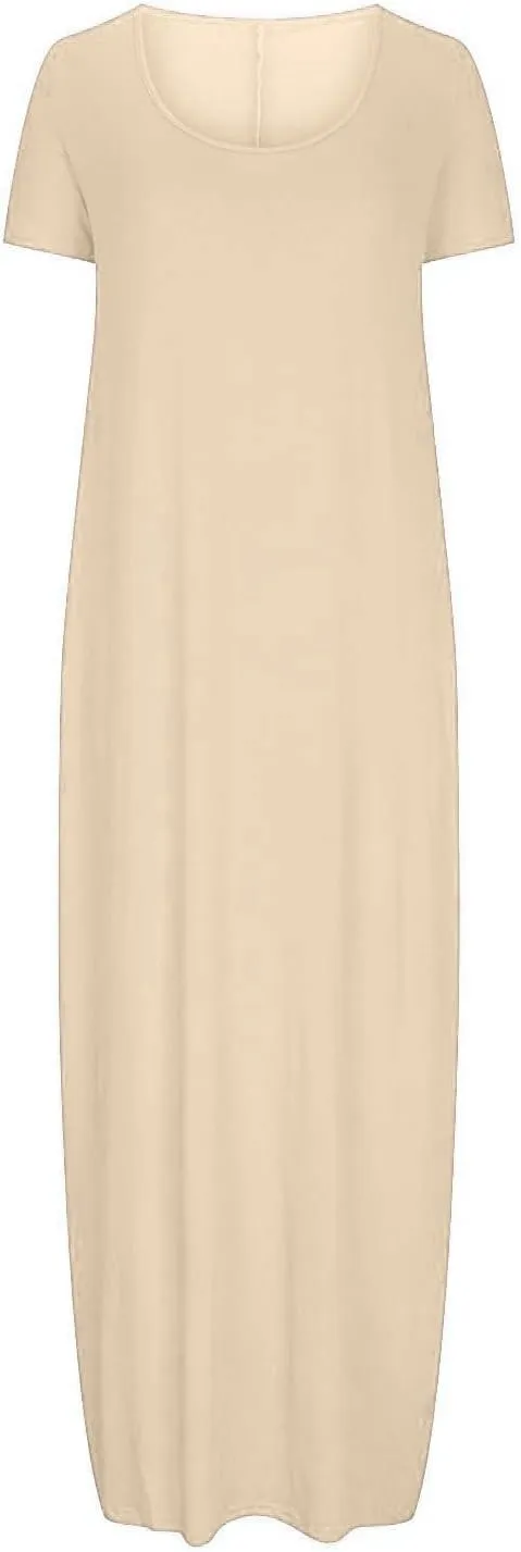 Long Maxi Dress for Women Summer Boho Loose Skirts Vacation Button Down 2025