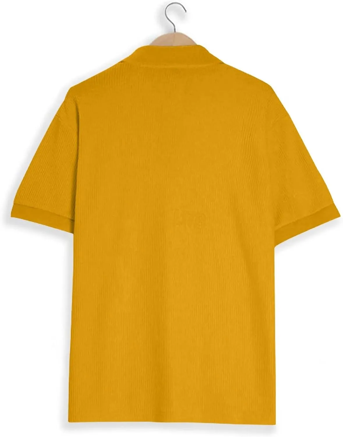 Men's Waffle Knit Polo Shirts Summer Short Sleeve Texture Lightweight Golf Shirts Sweater Muscle T-Shirt Tops