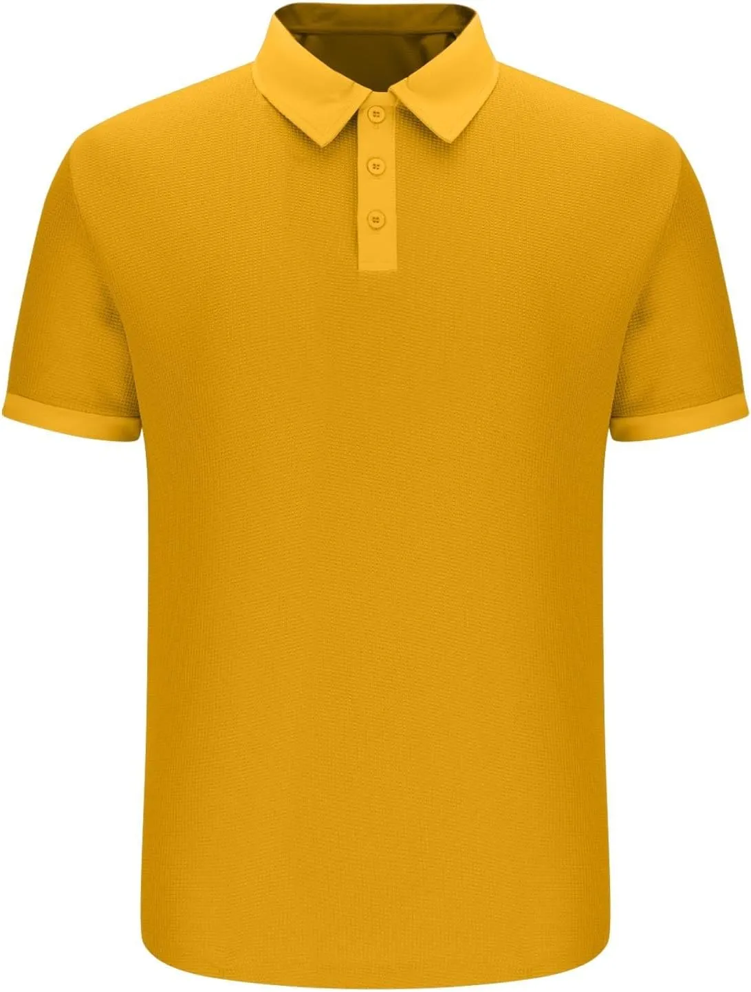 Men's Waffle Knit Polo Shirts Summer Short Sleeve Texture Lightweight Golf Shirts Sweater Muscle T-Shirt Tops