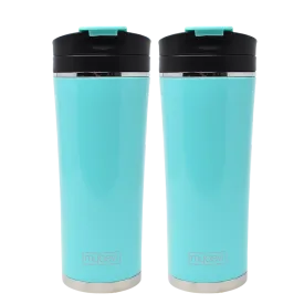 MyBevi 16 oz. Commuter Tumbler - Turquoise 2 Pack Bundle