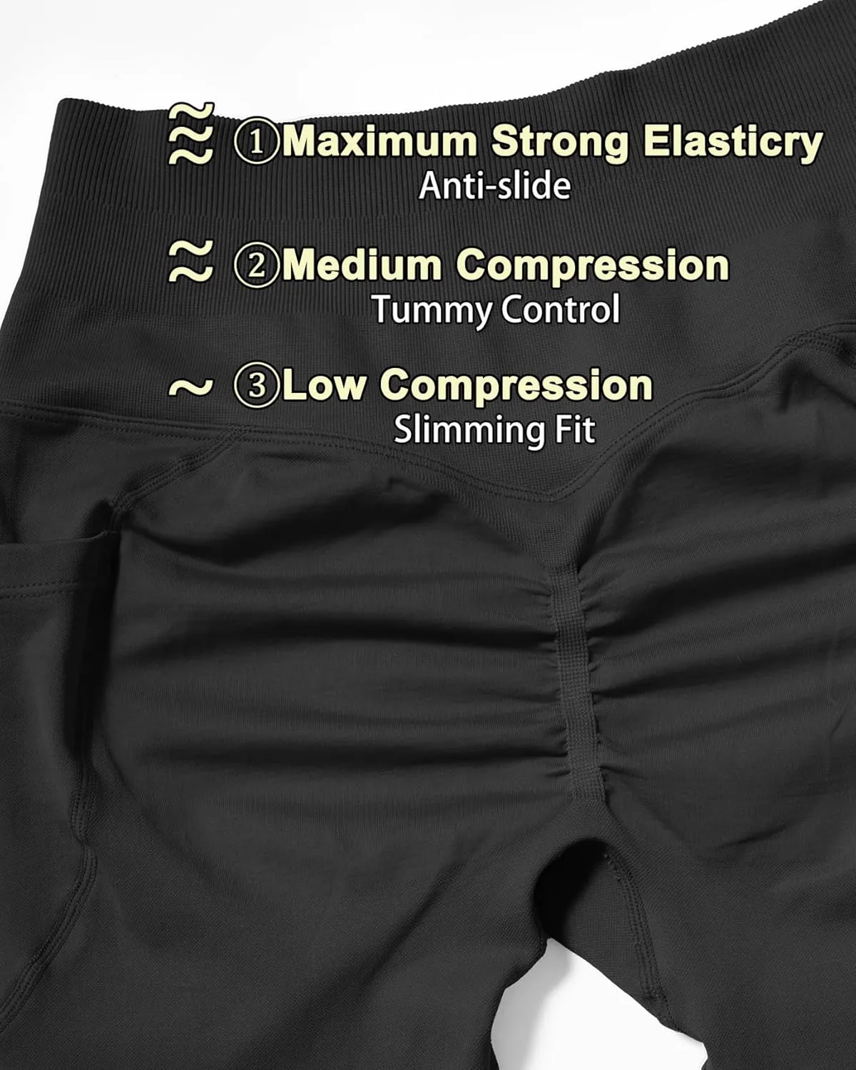 OMKAGI Women Scrunch Butt Lifting Leggings with Pockets Compression High Waisted Gym Workout Leggings