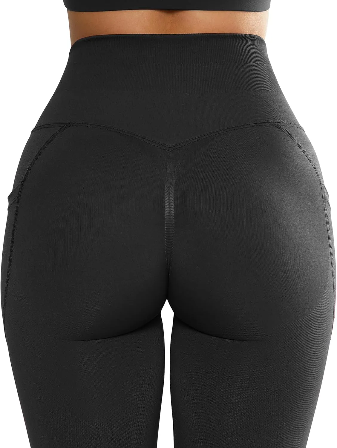 OMKAGI Women Scrunch Butt Lifting Leggings with Pockets Compression High Waisted Gym Workout Leggings
