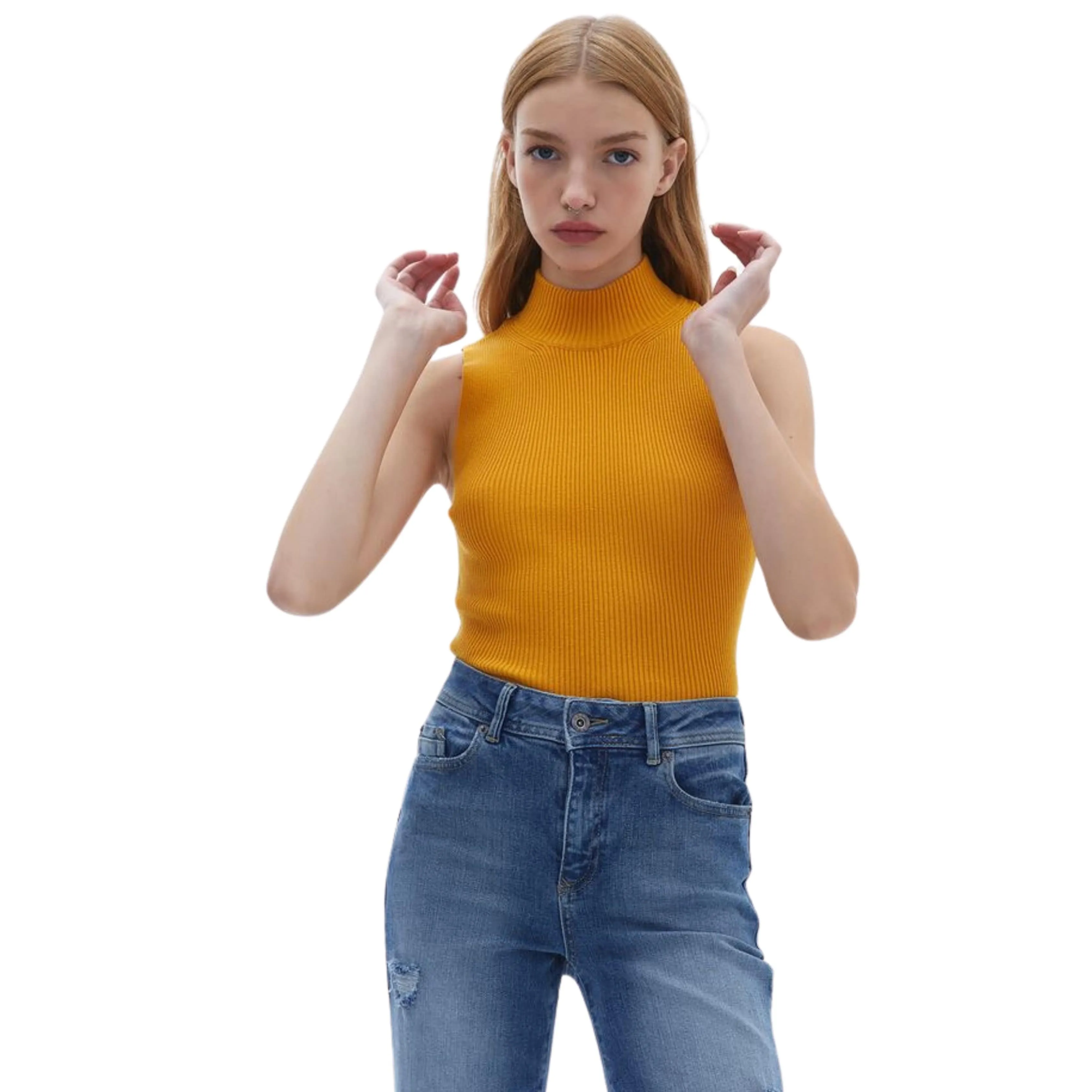 OXXO - High Collar Knitwear Sweater