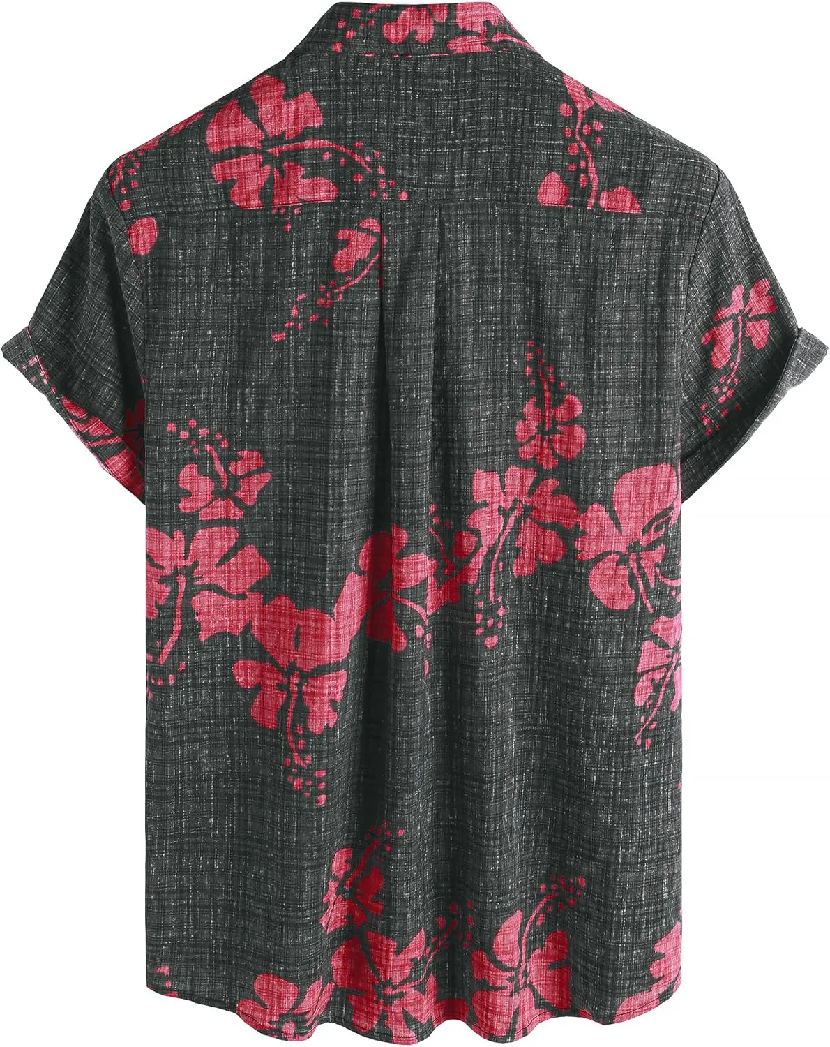 VATPAVE Mens Front Pocket Hawaiian Shirts Casual Floral Shirts Short Sleeve Button Down Beach Tropical Shirts