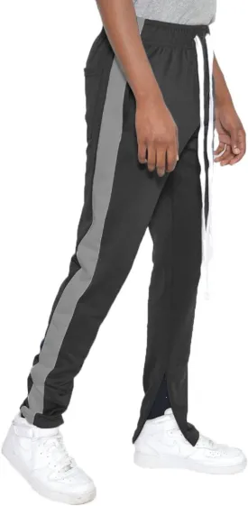 WEIV GEAR Mens Single Stripe Track Pants Slim Fit Stretch Trouser Elastic Jogger