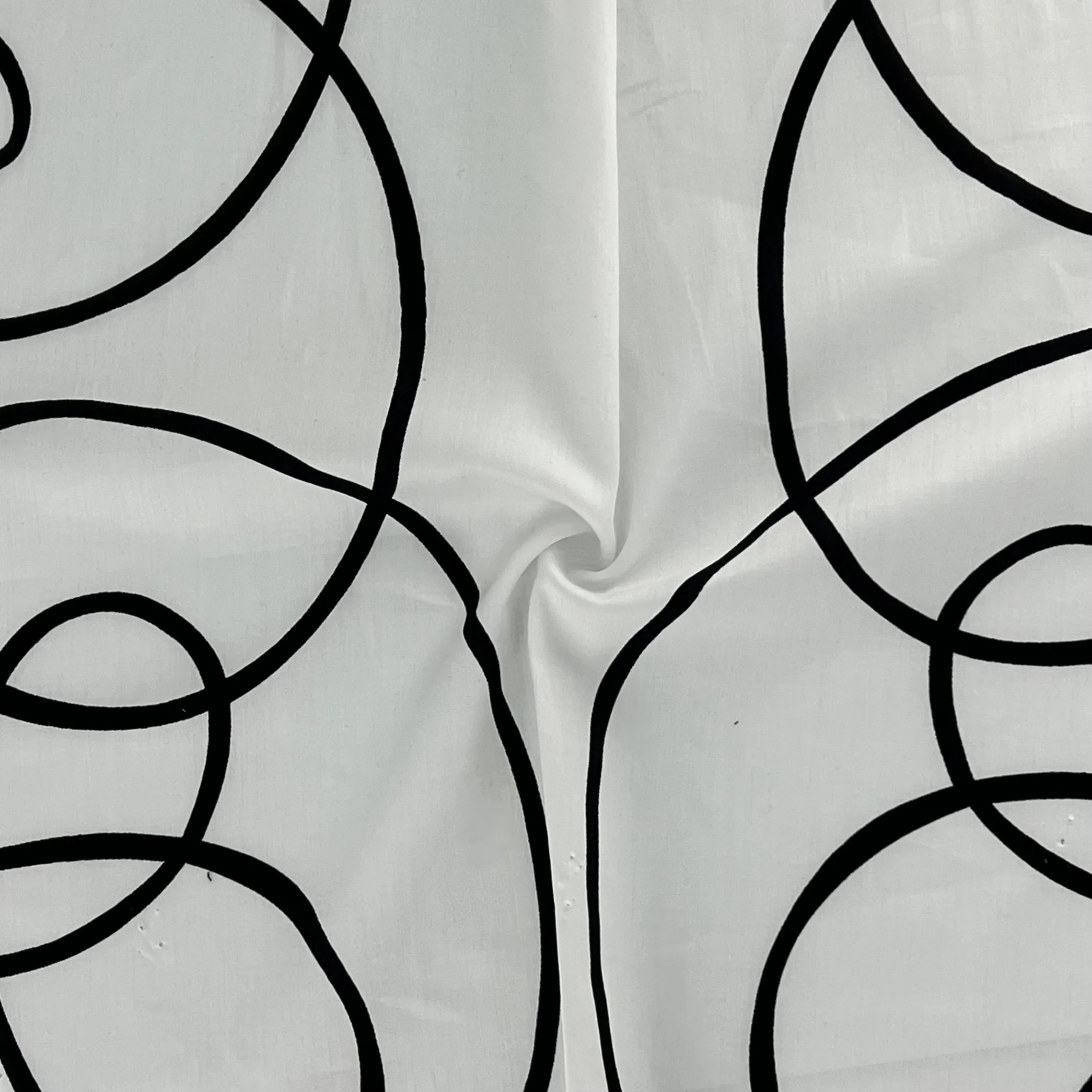 White | Doodle Print Shirting - SKU 7336 #U66