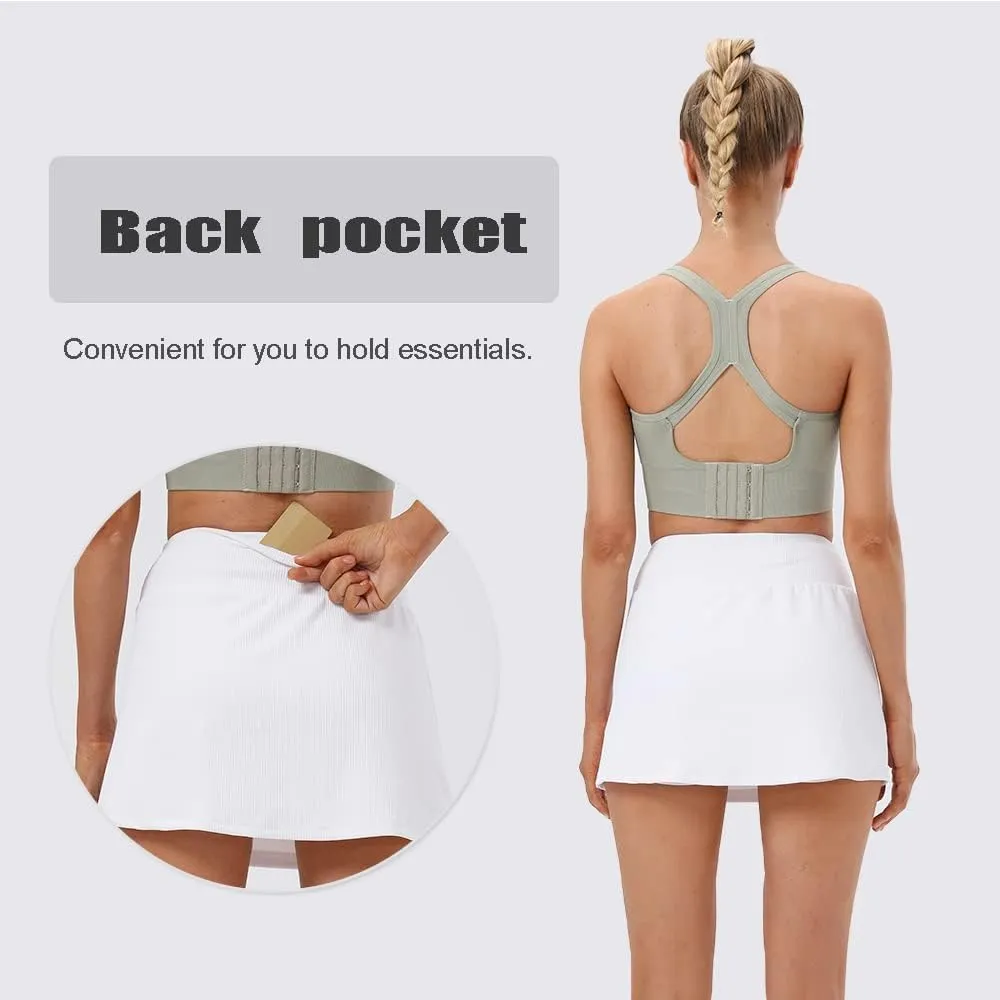 Women's Tennis Skirt Cute Golf Short Mini Skirt Skort Split Hem Bodycon Pencil Skirts for Workout Sports Athletic