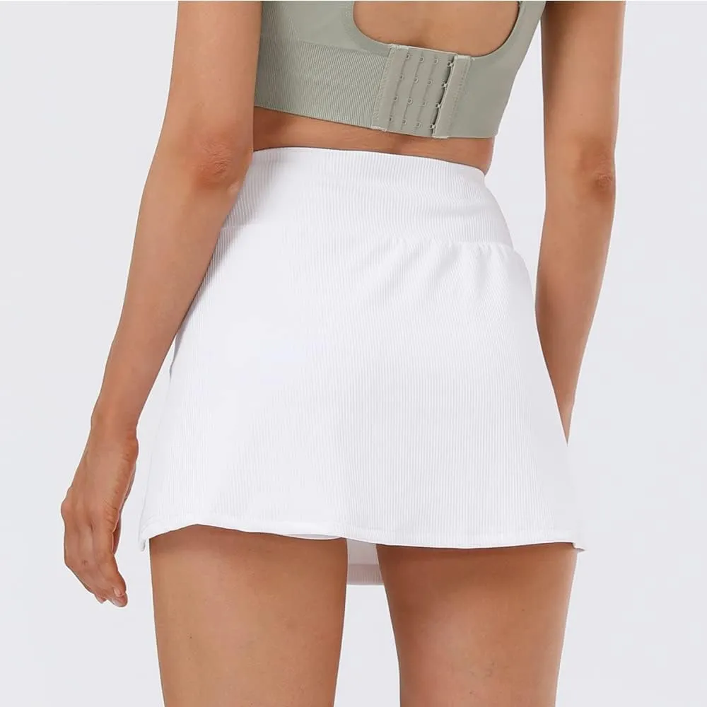 Women's Tennis Skirt Cute Golf Short Mini Skirt Skort Split Hem Bodycon Pencil Skirts for Workout Sports Athletic